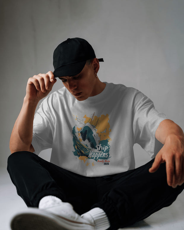 2025 Family Cruise Shirt - Funny Ship Happens Tee, Matching Cruise Shirts, Beach Vacation Shirt, Group Cruise Outfit, Travel Gift