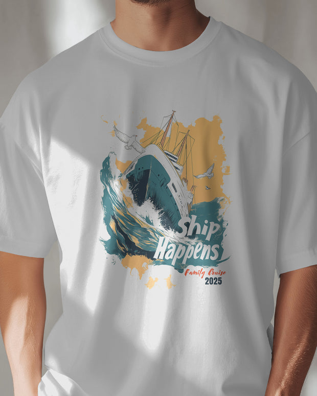 2025 Family Cruise Shirt - Funny Ship Happens Tee, Matching Cruise Shirts, Beach Vacation Shirt, Group Cruise Outfit, Travel Gift