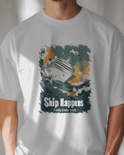 Cruise 2025 Funny Ship Happens Shirt - Family Vacation Tee, Beach Trip Shirt, Matching Cruise Shirts, Group Travel Outfit, Gift Idea