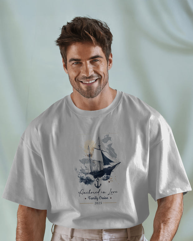 Anchored in Love Family Cruise 2025 Shirt - Matching Cruise Shirts, Beach Vacation Outfit, Group Travel Tee, Family Trip Gift Idea