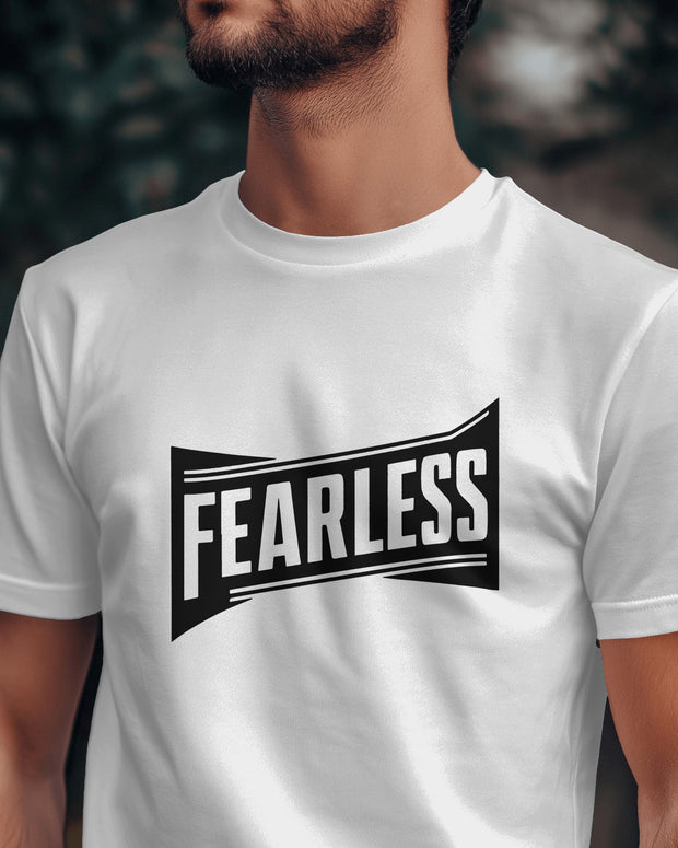 Fearless T-Shirt - Motivational Spirit Inspiraitonal Quote Slogan TShirt, Brave