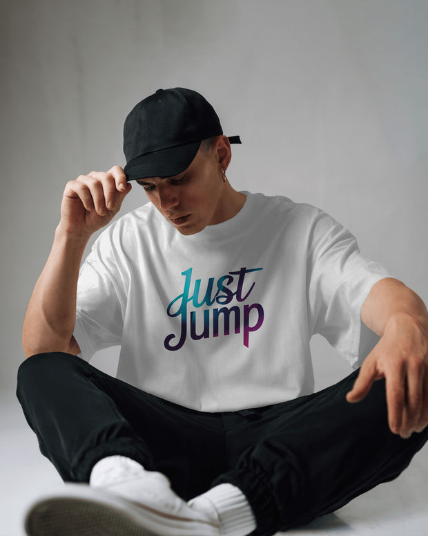 Just Jump T Shirt Slogan Positive Meditation Motivational T Shirt, SKY diving, Leap of faith