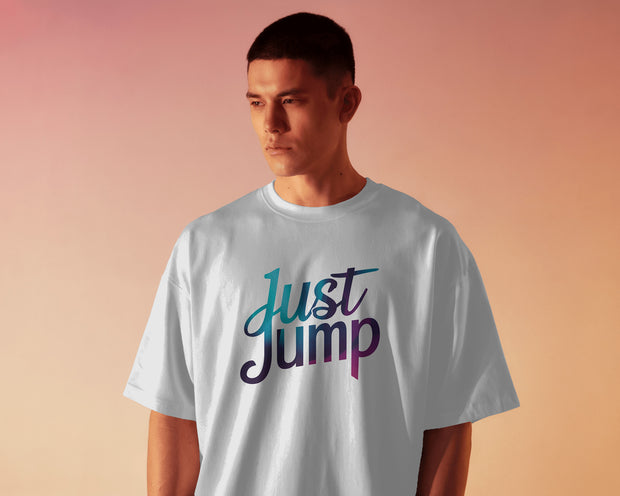 Just Jump T Shirt Slogan Positive Meditation Motivational T Shirt, SKY diving, Leap of faith