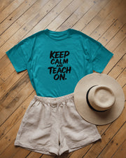 Keep calm and teach on, brush, Teacher Shirt, Back To School Shirt, School Shirt, Teacher Gift, Funny Teacher Shirt, Gift For Teacher