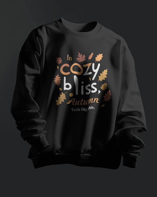 Autumn Leaf Cozy Sweatshirt, Fall Vibes Jumper, Seasonal Leaves Pullover, Cozy Bliss Shirt, Autumn Feels Sweater