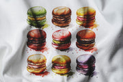Macrons,delicious,colorfull,graphic,sweets,backery, watercolor.