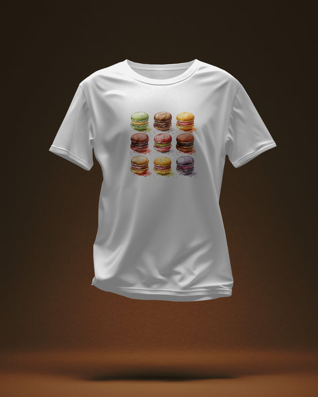 Macrons,delicious,colorfull,graphic,sweets,backery, watercolor.