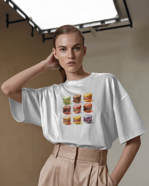 Macrons,delicious,colorfull,graphic,sweets,backery, watercolor.