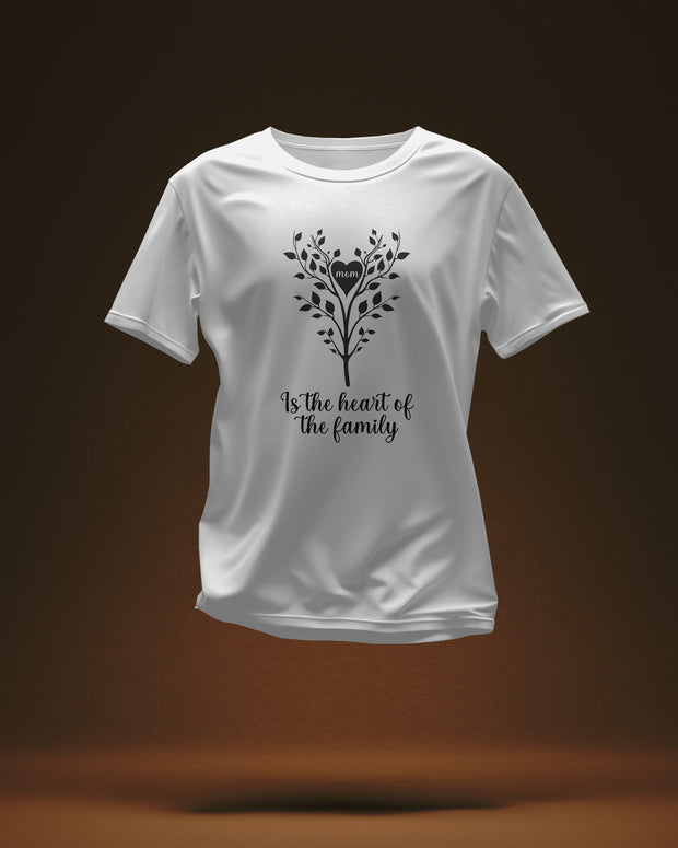 Mom Shirt The Heart of the Family TShirt, Mothers Day Gift, Gifts for Her, Sentimental Mom Tee, Family Tree Design, Tattoo Art Style 1058