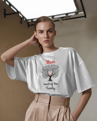 Mom Shirt Heart of the Family TShirt, Mothers Day Gift, Gifts for Her, Sentimental Mom Tee, Family Tree Design, Thoughtful Mom Gift 1059
