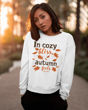 Autumn Bliss Crewneck Sweatshirt, Cozy Fall Typography Jumper, Unisex Pullover, Seasonal Sweatshirt, Fall Leaves Sweatshirt, Autumn Gift