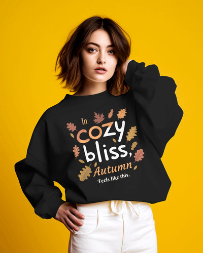 Autumn Leaf Cozy Sweatshirt, Fall Vibes Jumper, Seasonal Leaves Pullover, Cozy Bliss Shirt, Autumn Feels Sweater