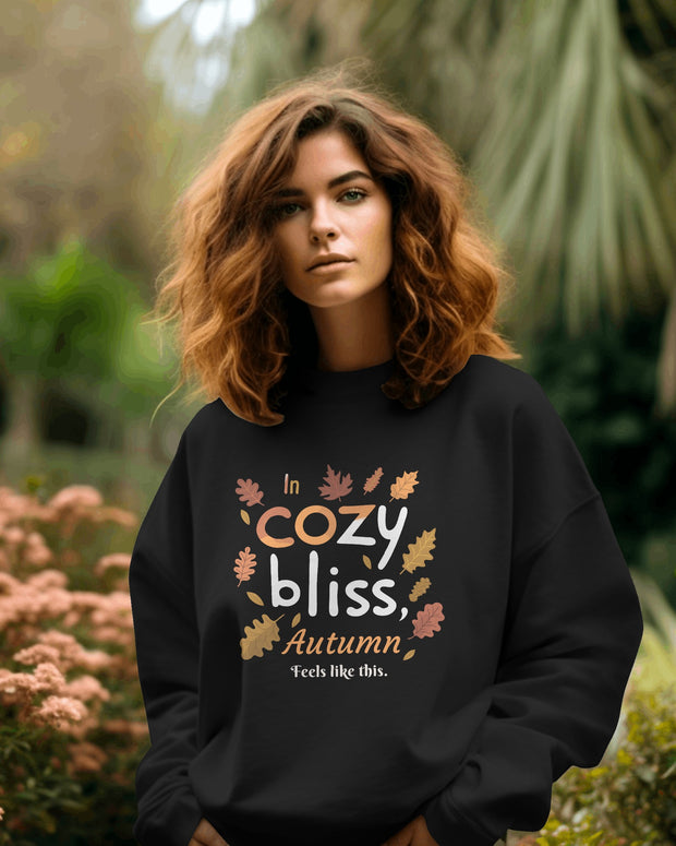 Autumn Leaf Cozy Sweatshirt, Fall Vibes Jumper, Seasonal Leaves Pullover, Cozy Bliss Shirt, Autumn Feels Sweater